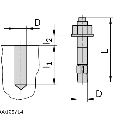 Wedge Anchor M8x80-15 (Ancrage)