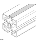Cover profile N10 2000mm signal grey